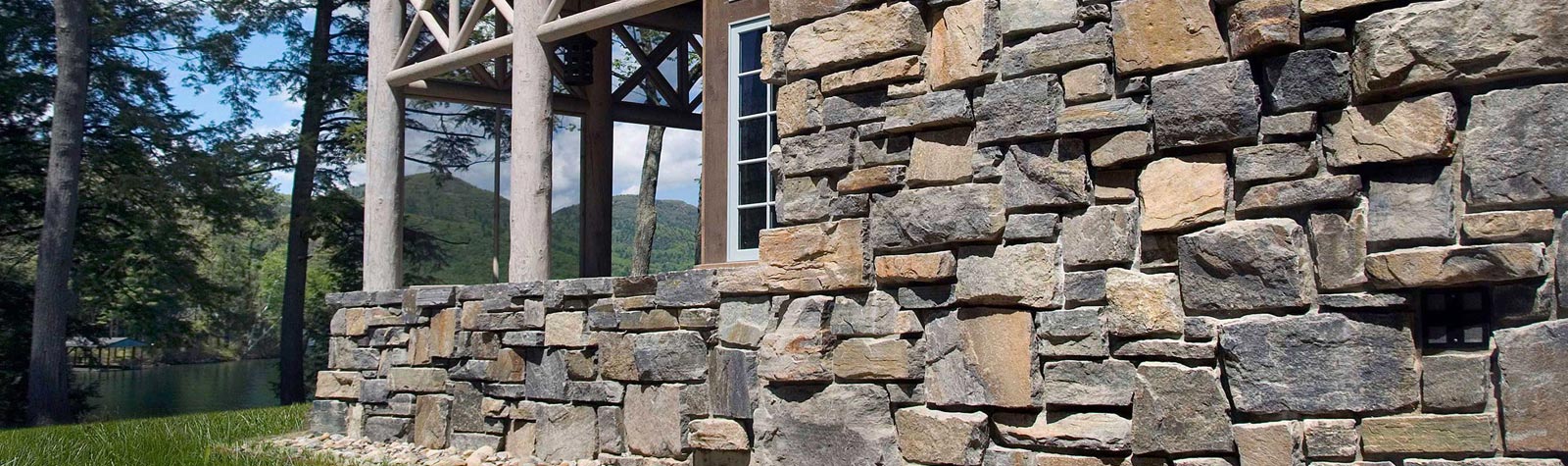 Side of building constructed from American Granite