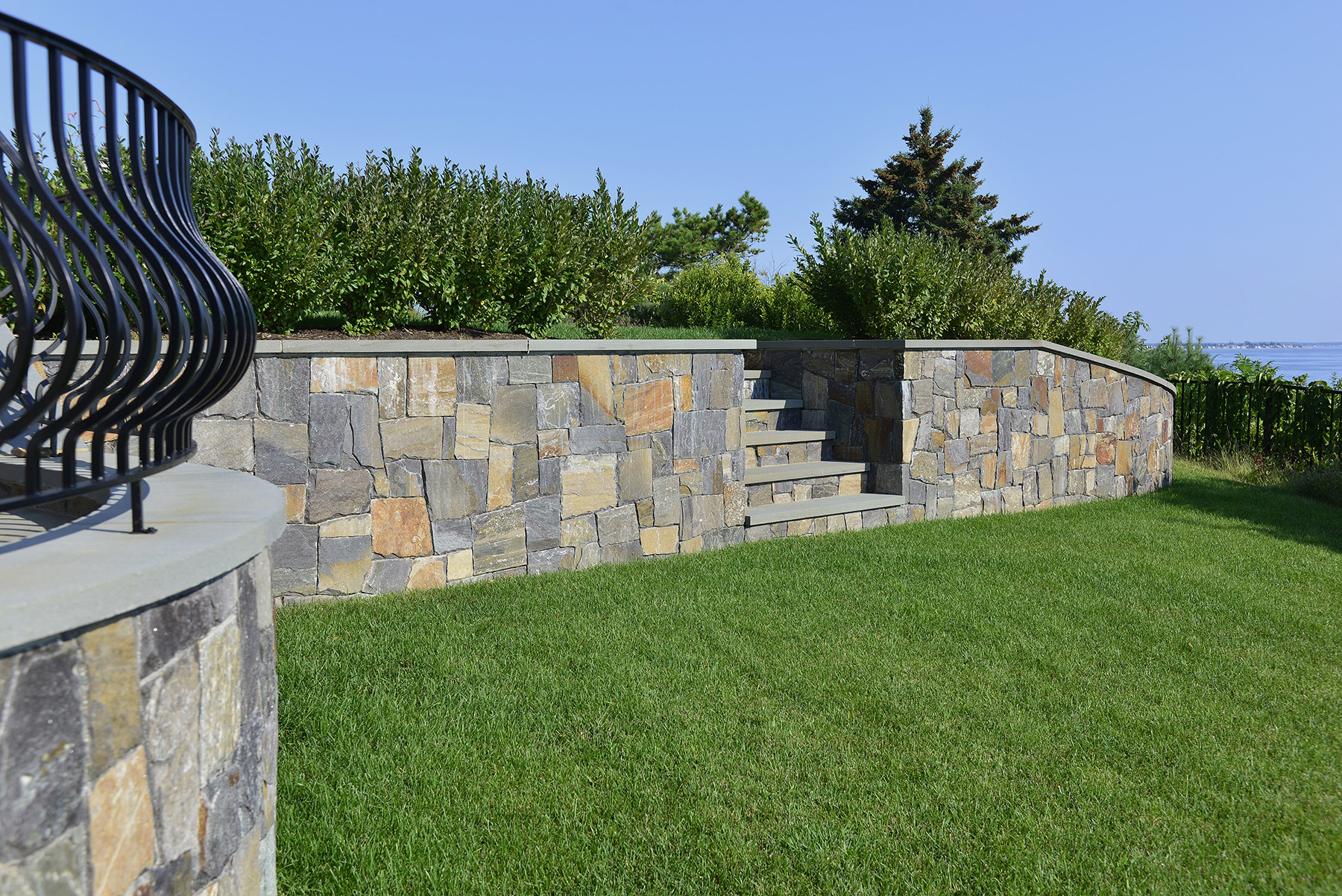 stone wall and stairs