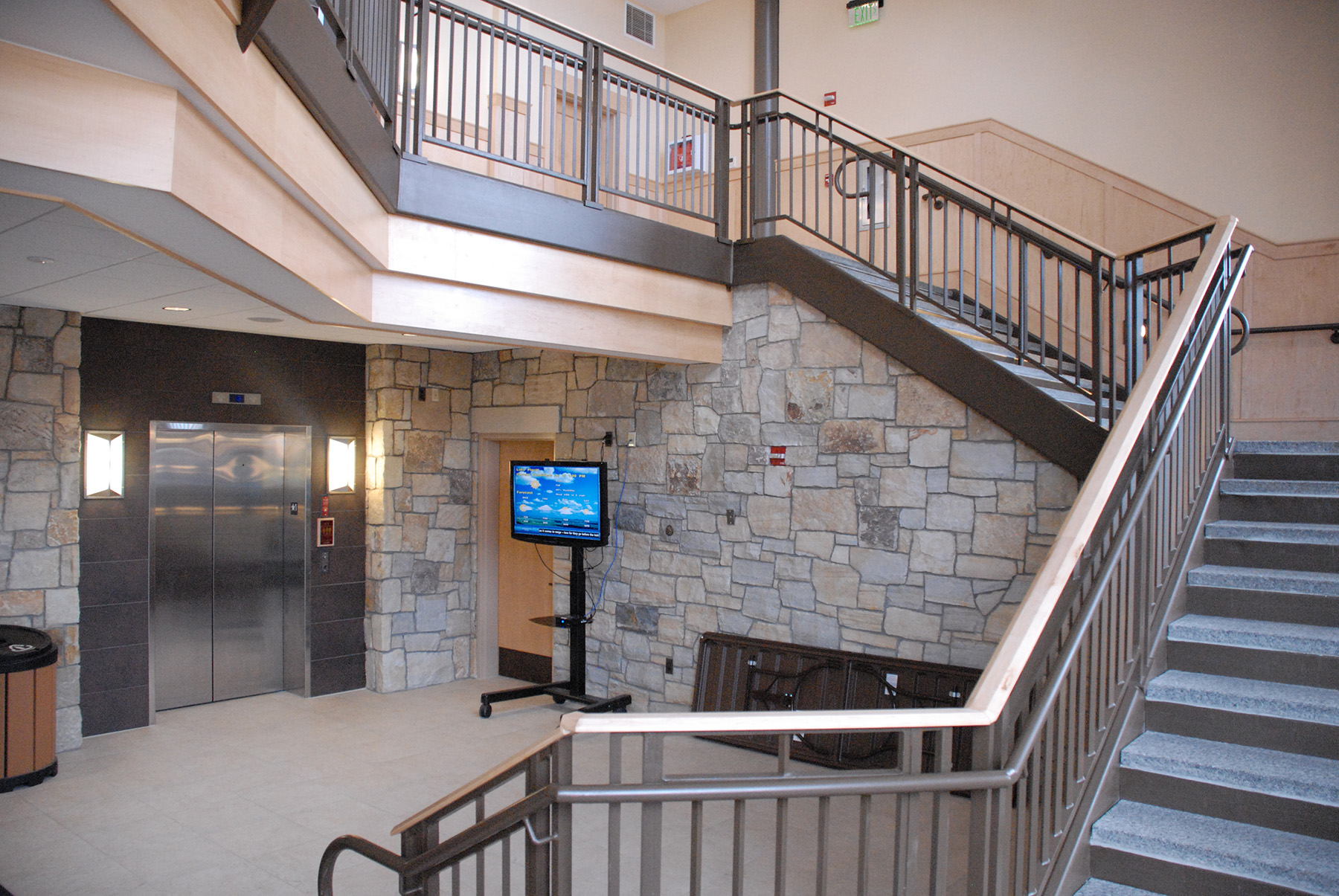 inside winding staircase