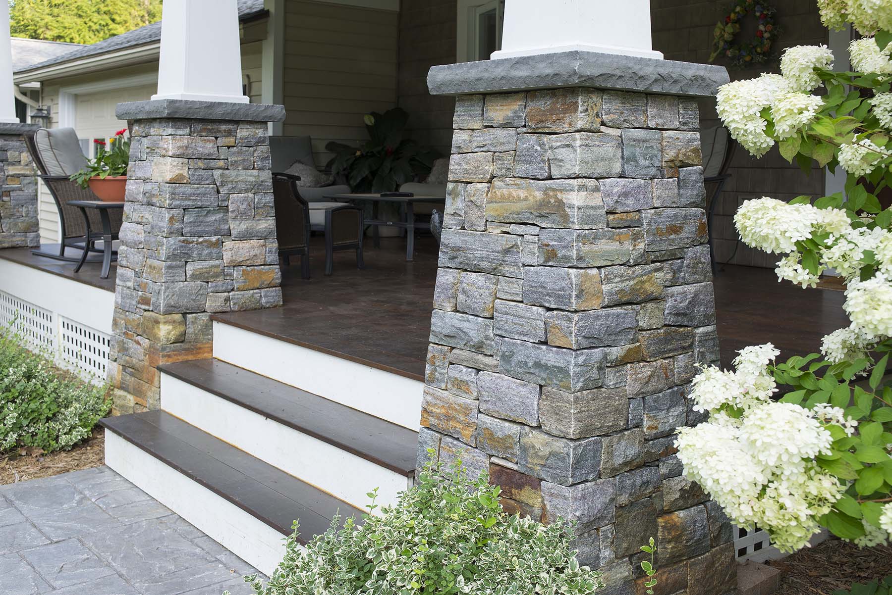 saratoga granite natural stone columns for porch