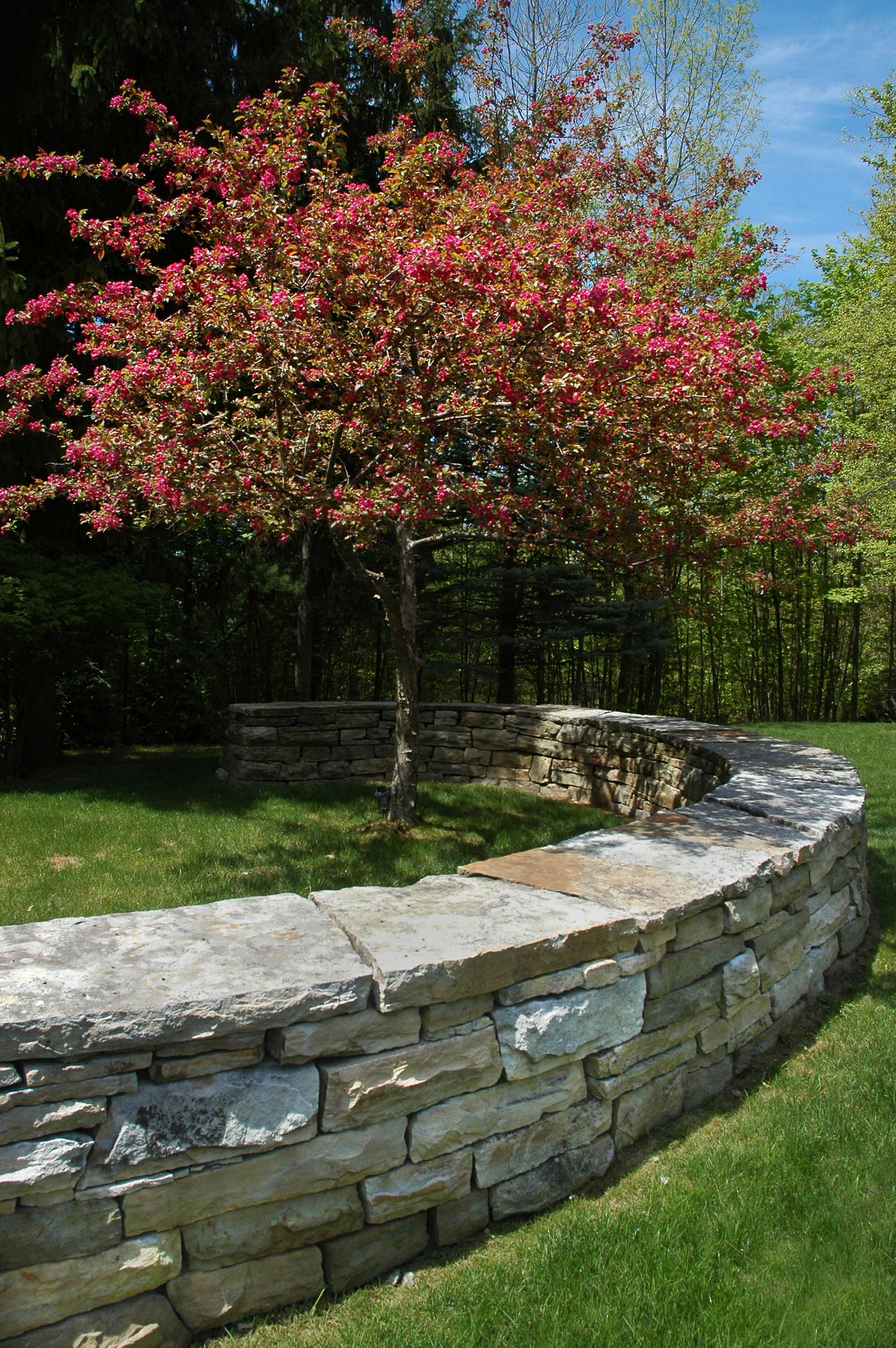 South Bay Quartzite natural stone wall in park