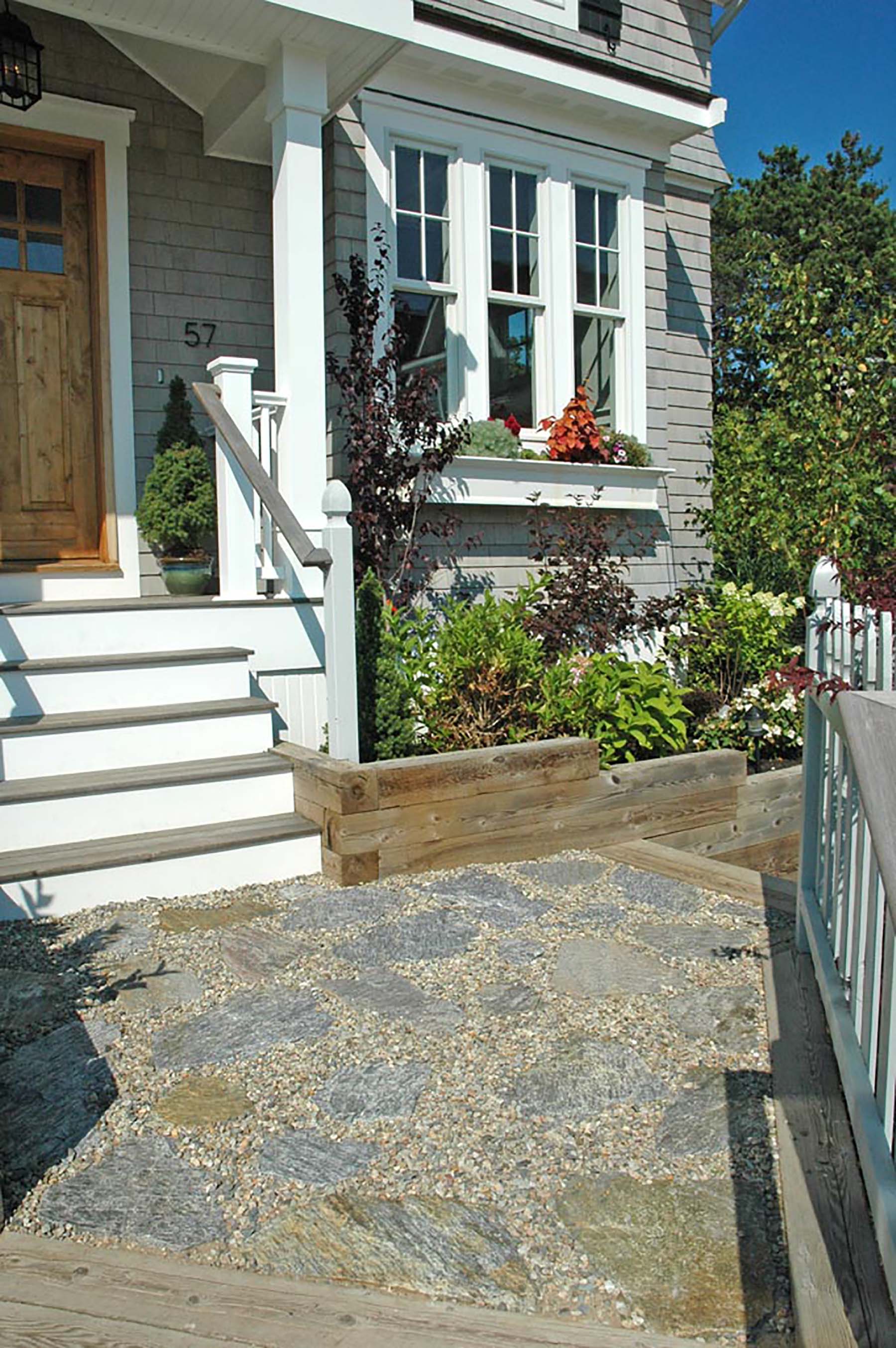 Ticonderoga Granite Flagging outside residential home