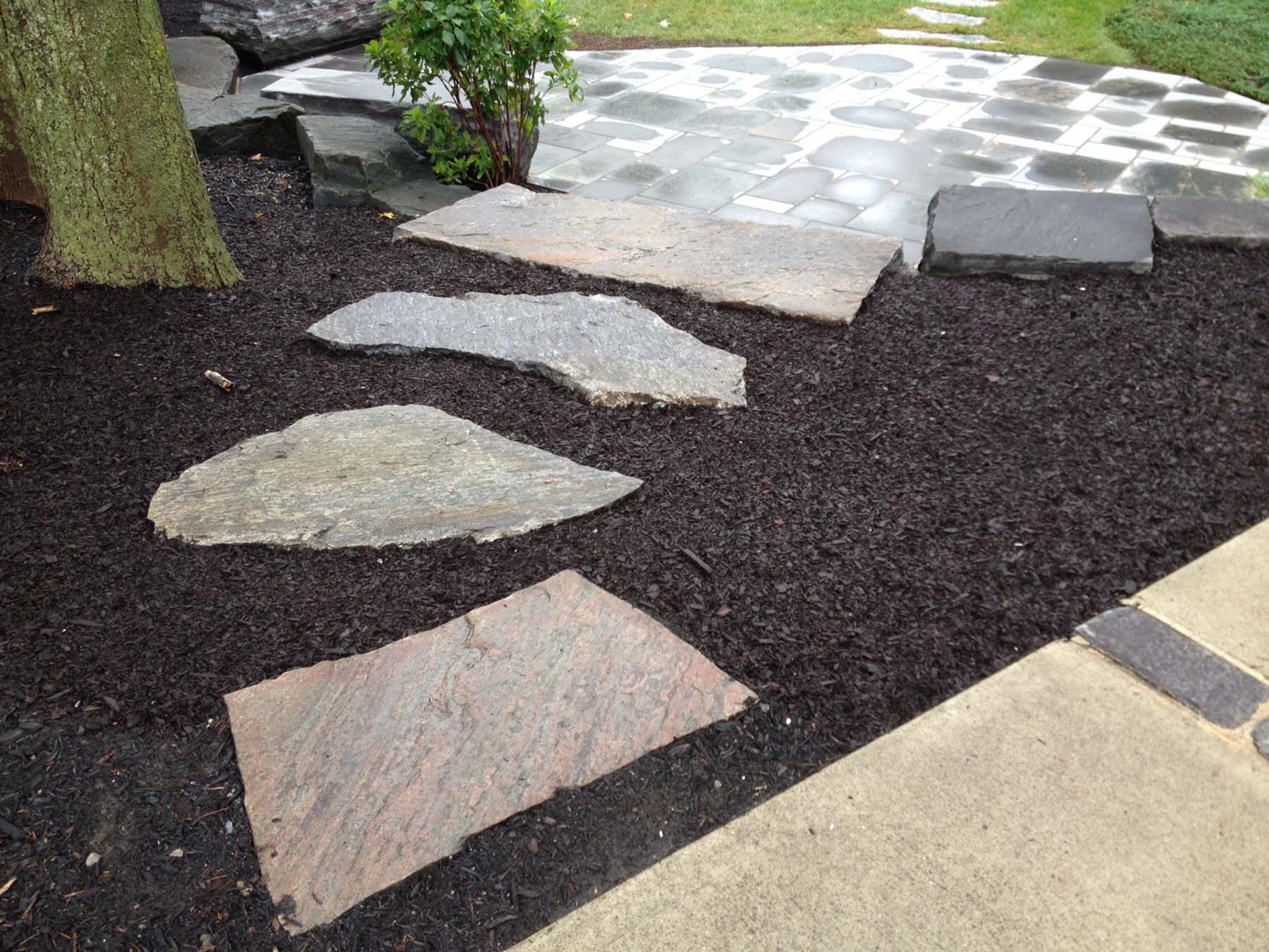 Ticonderoga Granite Flagging in garden
