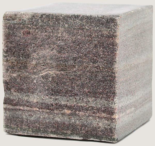 cube of stone with natural finish