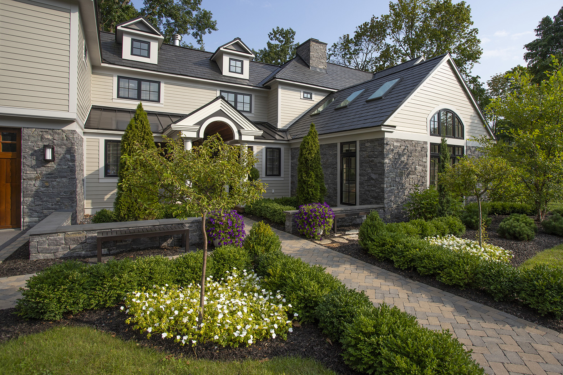 stone home entrance