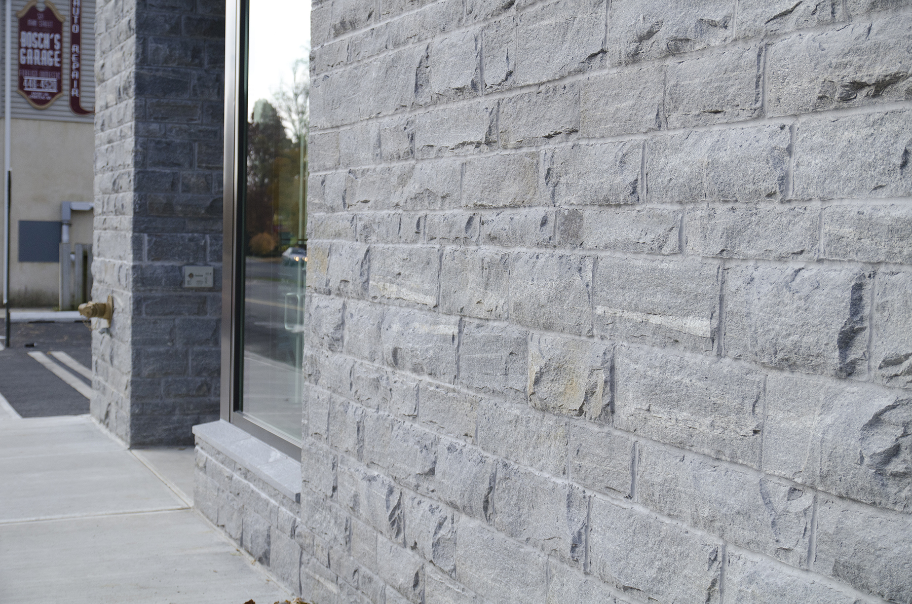 close up on stone exterior